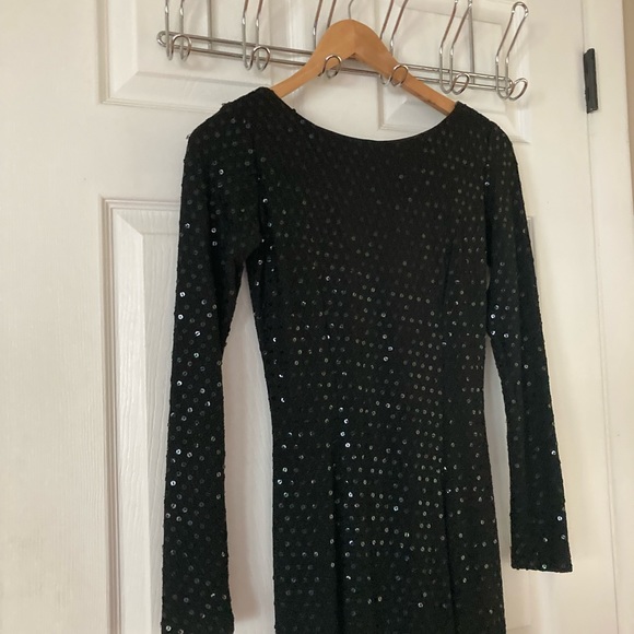 COPY - Cache Maxi Dress Womens 4 Long Black Sequins Formal Prom Glam Sexy Retro… - Picture 5 of 10